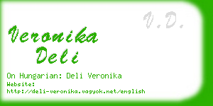 veronika deli business card